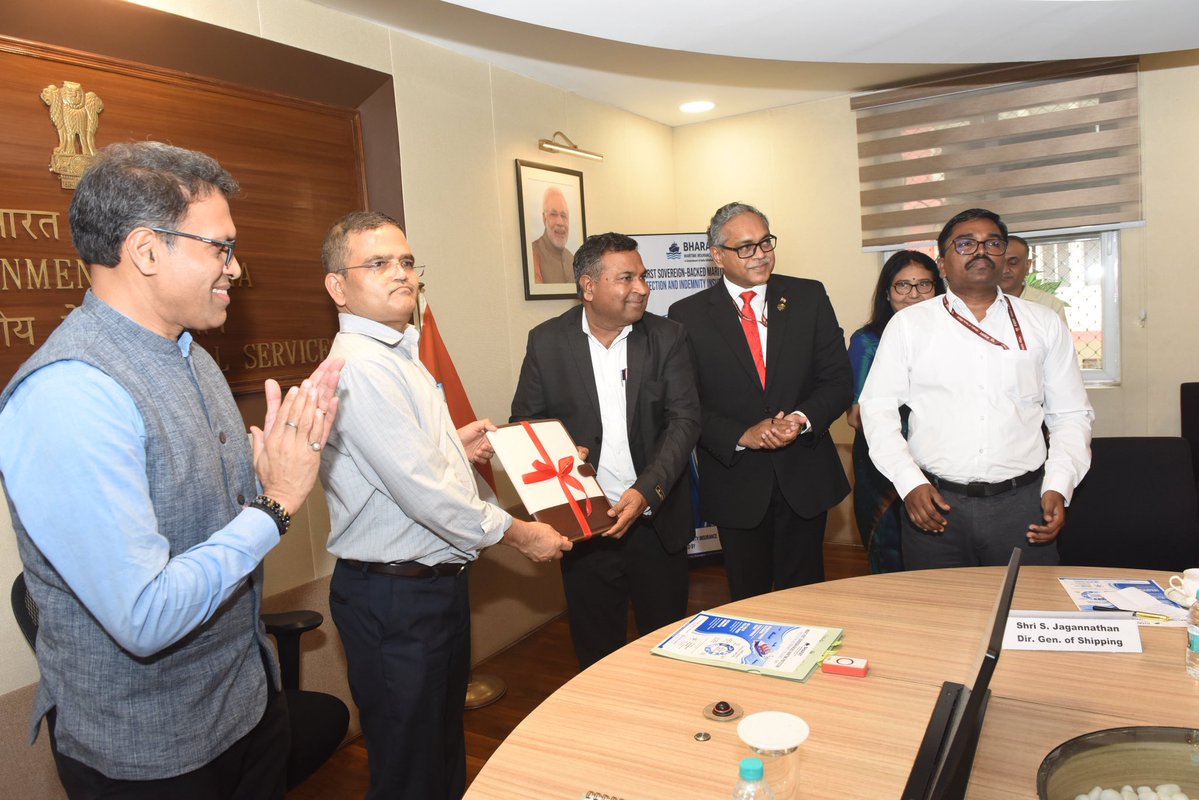DFS_India's tweet photo. Securing India’s seas & bolstering self-reliance!

✅ Department of Financial Services (DFS), launched India’s first sovereign-backed Protection & Indemnity (P&I) insurance product under the Bharat Maritime Insurance Pool (BMIP).

✅ The initiative, designed by New India Assurance Company Limited, was announced at an event chaired by the DFS Secretary.

✅ It strengthens India’s maritime risk framework, enhances domestic underwriting capacity, and advances #AtmanirbharBharat by reducing dependence on foreign insurers

Key highlights of BMIP:
• Indemnity limit up to USD 1.5B
• providing financial protection against third party liabilities including Crew & Cargo liability, pollution liability, wreck removal, 24x7 global port correspondent network.

Read more: https://t.co/dTbpcoggVU

@NewIndAssurance