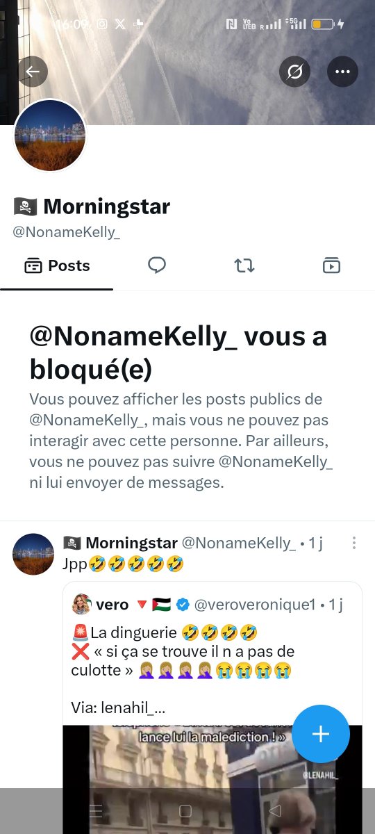 salahbzd's tweet photo. @NonameKelly_ @Grock_Me_3 Tu me bloque parce que tous ce que tu a posté j'ai des arguments pour les détruire , tous ce que tu as écris est au fait sur l'Algérie abruti . Sinon pourquoi avoir peur et fuir en bloquant ?! 😂😂😂😂 https://t.co/AsssTeSCsj