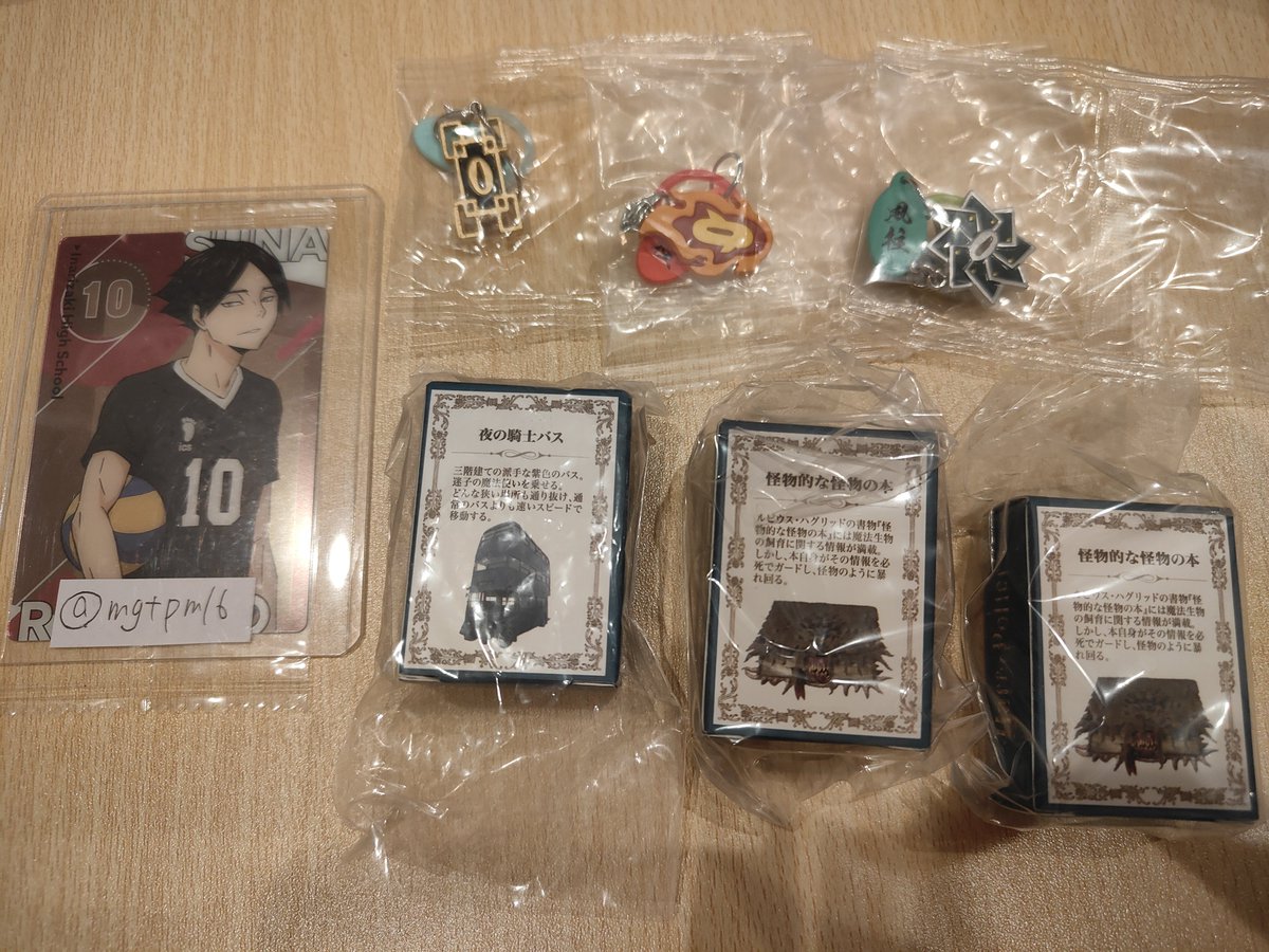 mgtpm16's tweet photo. 鬼滅の刃　ハリーポッター　ハリポタ　ファンタスティックビースト　ファンタビ　ポケモン　めじるしアクセサリー　めじるしチャーム　交換

譲　時透　煉獄　不死川　夜の騎士バス　怪物的な怪物の本×2

求　レシラム×2　魔法生物なんでも

郵送もしくは北千住でのお手渡し希望です。 https://t.co/71mC00stFw
