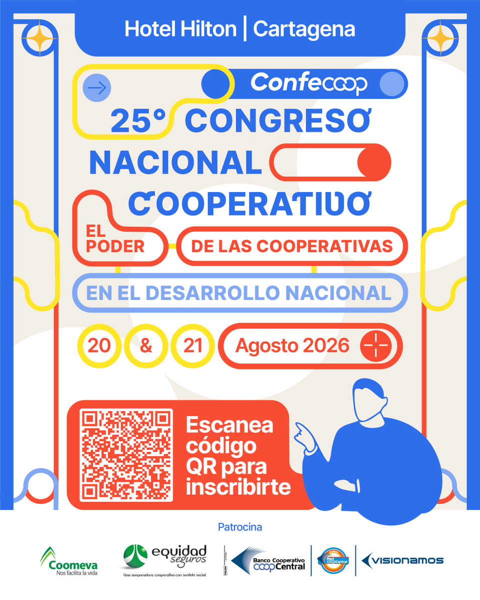 ConfecoopCol's tweet photo. Recuerda que estamos a muy pocas semanas de nuestro gran Congreso Nacional: el poder de las cooperativas en el desarrollo nacional.
Hotel Hilton- Cartagena 
20 y 21 de agosto
Formulario de Registro https://t.co/AbFGw39keq
PARTICIPA has parte del movimiento cooperativo
#COOP https://t.co/3fRouaSiZD