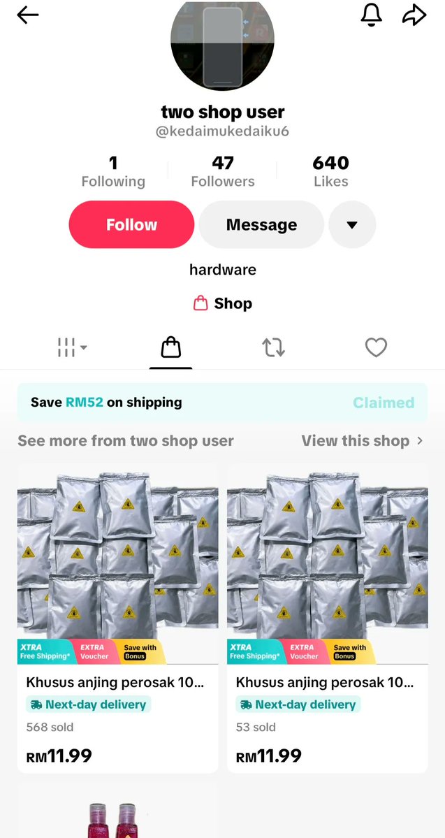 iamjoelee's tweet photo. REPORT THIS SHOP ON TIKTOK SELLING POISON  SPECIFICALLY FOR STRAY DOGS!

@komunikasi_gov @fahmi_fadzil @DVSMalaysia @PDRMsia https://t.co/7WglgO9Sea