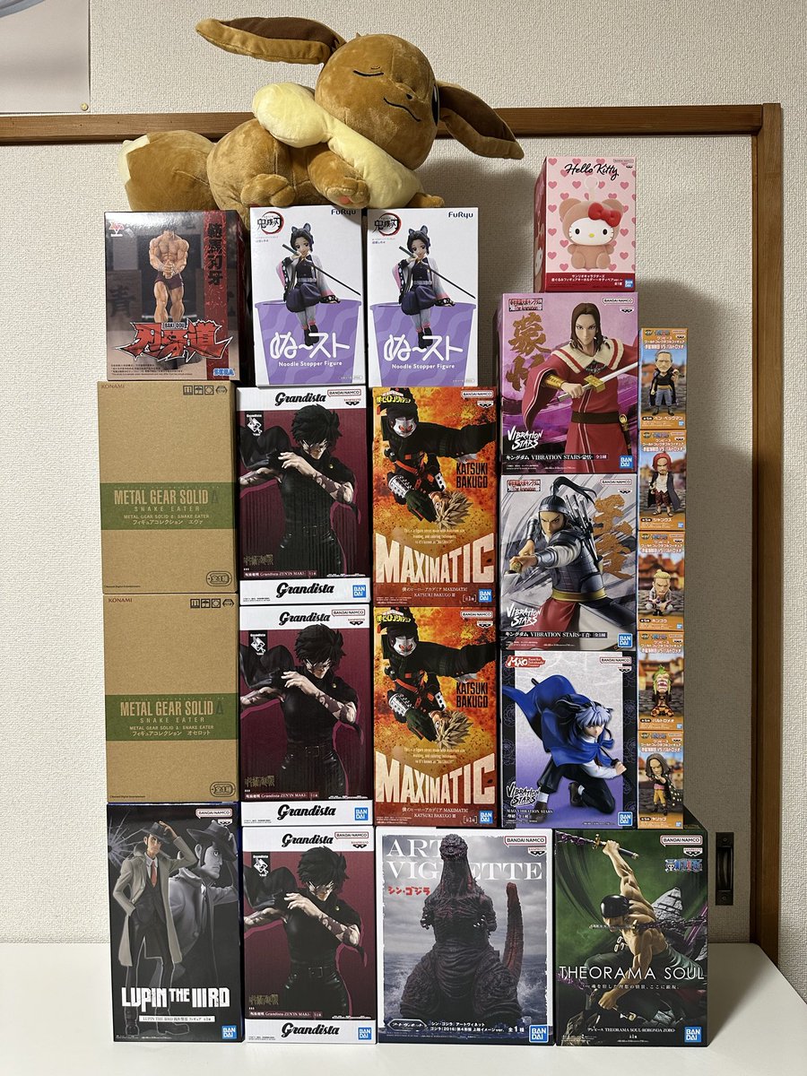 masara_game's tweet photo. 昨日はワーコレのためにマンガ倉庫八女店、終わって豆津店でGET。刃牙は楽市楽座のフック。そして今日も豆津店から久留米店でGET。獅白ぼたんは途中で欲しくないことに気づき撤退、面識のない美少女系はpassしてます。

#禪院真希 
#爆豪勝己 
#銭形警部 
#WCF 
#UFOキャッチャー 
#クレーンゲーム https://t.co/tBhaBR927r