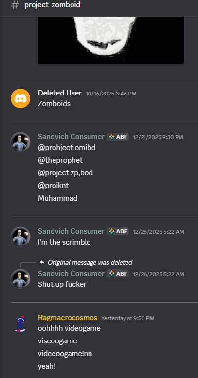 garftopia's tweet photo. sometimes this server just feels like a bunch of psych ward patients bashing their heads against a keyboard https://t.co/10g7VJ7hHl