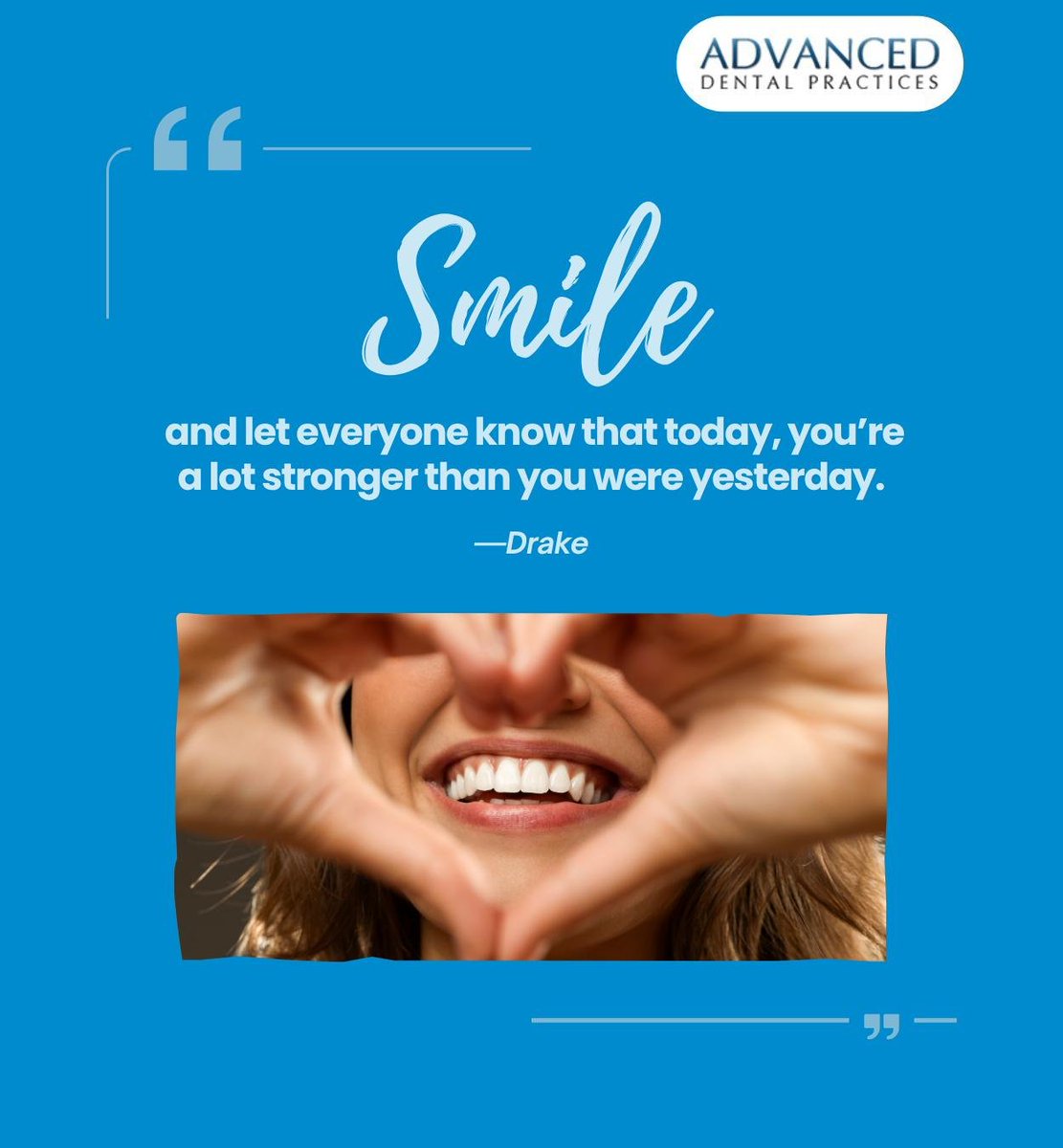 DrAnshumanRawa1's tweet photo. Every challenge that you've faced and overcome has made you stronger. Wear that smile as a reminder of all that you've overcome. #smile #innerstrength #courage #wrentham #MA #advanceddentalpractices https://t.co/d0yFMXQUFA