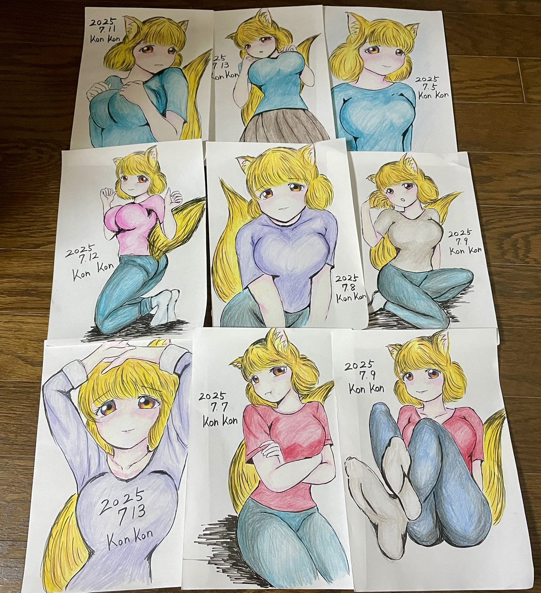yQGei0nwoWHmruv's tweet photo. ただいまです😊
こんばんは🌟🌟

7月も、もう終わりなので
2025年7月
1年前の7月に描いたコンコです🦊 https://t.co/V6LPLMGOVP