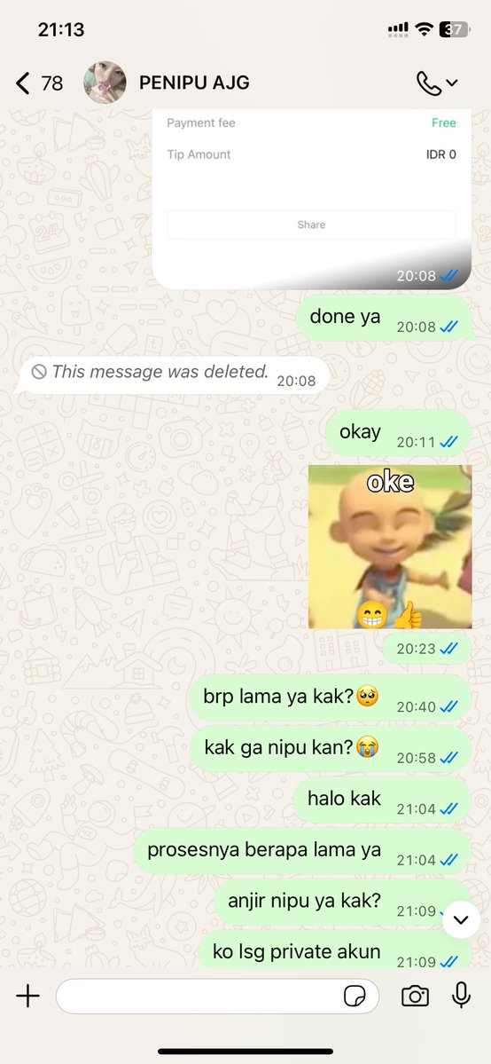 sa0oryy's tweet photo. AJG PENIPU BABI, hati2 gais moga karma  deh ajg #zonauang #wtb #wts #penipu @dfeonsih https://t.co/0CqFFpGGLp