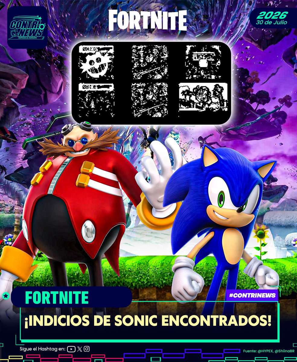 contriteorb4's tweet photo. #CONTRINEWS
¡POR FIN!
Gracias a diversos leakers sabemos que tanto Sonic como el Dr.Eggman llegarán a #Fortnite en la temporada 4 enfocada a "Leyendas de videojuegos", se comenta también que pronto aparecerán posters en el mapa de varias franquicias https://t.co/aUvCw3Nx5P