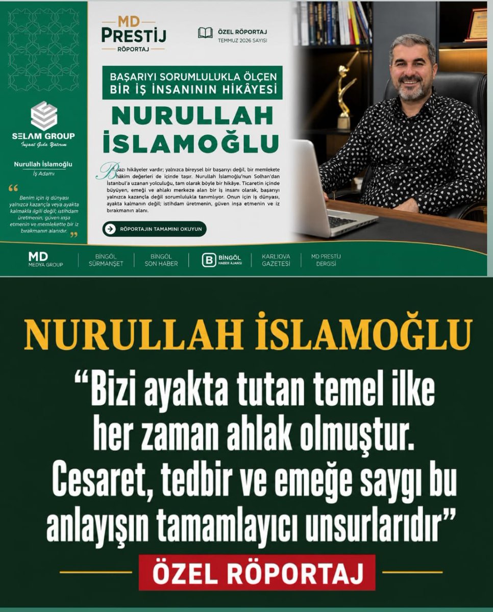 SurmansetBingol's tweet photo. 📌ÖZEL RÖPORTAJ

Bazı hikâyeler vardır; yalnızca bireysel bir başarıyı değil, bir memleketin hayalini de içinde taşır. Nurullah İslamoğlu’nun Solhan’dan İstanbul’a uzanan yolculuğu, tam olarak böyle bir hikâye. Ticaretin içinde büyüyen, emeği ve ahlakı merkeze alan bir iş insanı olarak, başarıyı yalnızca kazançla değil sorumlulukla tanımlıyor. Onun için iş dünyası, ayakta kalmanın değil; istihdam üretmenin, güven inşa etmenin ve iz bırakmanın alanı.

Nurullah İslamoğlu’nun ismi, spor söz konusu olduğunda ise Solhanspor ile birlikte anılıyor. Kısıtlı imkânlara rağmen, istişare kültürü ve kolektif emekle bir ilçe takımını Efeler Ligi’ne taşıyan sürecin mimarlarından biri olması, onun liderlik anlayışını da ele veriyor. Bu başarı, yalnızca bir sportif sonuç değil; inancın, fedakârlığın ve memleket sevdasının sahaya yansımış hâli. Bugün hâlâ o günlerin gururunu taşırken, aynı zamanda “keşke”leri de samimiyetle dile getiriyor.

Memleketle kurduğu bağ, Nurullah İslamoğlu’nun hayatındaki en belirleyici unsur. İstanbul’da üretirken de, Solhan’ı düşünerek karar alıyor. Gençlere verdiği mesajlarda hızlı kazanımlar değil; sabır, ahlak ve sağlam temeller öne çıkıyor. Bu söyleşi, iş dünyasıyla sporun aynı değerlerde buluştuğu bir duruşu ortaya koyuyor. Nurullah İslamoğlu’nun hikâyesi; köklerini unutmadan büyüyenlerin hikâyesi.

📌RÖPORTAJIN TAMAMI AŞAĞIDAKİ LİNKTE @Nurullahislam12 

https://t.co/3ZzTcxqDca