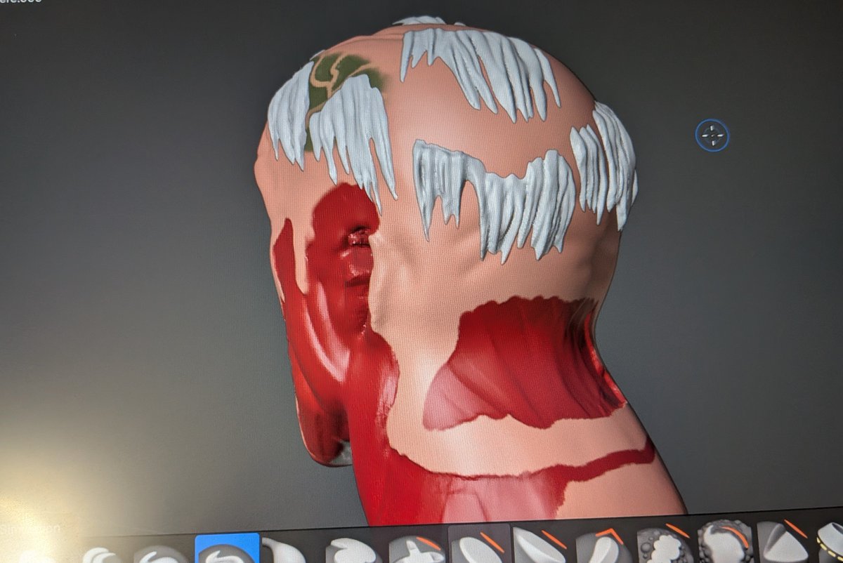hamrinth's tweet photo. Blenderのスカルプトの推し進捗
髪の毛が難しくって一旦お休み☕😞☀ https://t.co/4DSvfXQ0ql