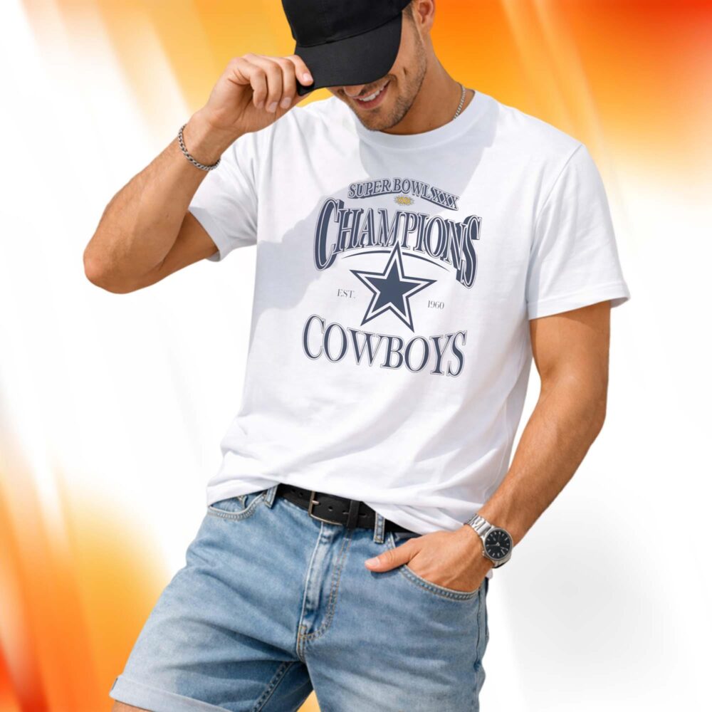 SunFox11's tweet photo. Relive the Super Bowl XXX glory era! 🔥

As worn by Dak Prescott at training camp, the Dak Prescott Cowboys Camp Shirt brings 90s retro vibes.

⭐️ Get yours:

https://t.co/tHAYkq6JrK

#DallasCowboys #DakPrescott #CowboysNation https://t.co/xIGgviKY92