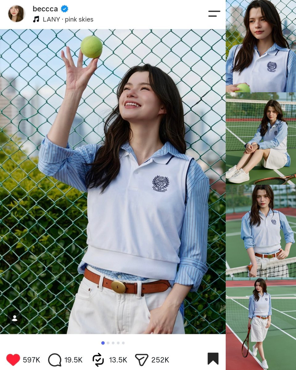 AchaomCm's tweet photo. Post เดียวสร้างเรื่องมาก 👑
#RLTennis #wimbledon
#PoloRalphLauren #RalphLauren
#beckysangels #BeckyArmstrong‌ 

"Thai-British actress 𝗥𝗲𝗯𝗲𝗰𝗰𝗮 𝗣𝗮𝘁𝗿𝗶𝗰𝗶𝗮 𝗔𝗿𝗺𝘀𝘁𝗿𝗼𝗻𝗴 𝗮𝗱𝗱𝗲𝗱 $𝟳𝟵𝟯𝗞, with her post becoming Ralph Lauren’s highest-value placement and the fourth-highest across the tournament."
-----
🔸น้องเบ็คกี้ (Rebecca Patricia Armstrong) สามารถสร้างมูลค่า MIV ให้กับแบรนด์ Ralph Lauren ได้สูงถึง 793,000 ดอลลาร์สหรัฐ (793K USD) 🔥✨
🔸โพสต์ของน้องเบ็คกี้ถือเป็น โพสต์ที่สร้างมูลค่าทางสื่อสูงที่สุดให้กับ Ralph Lauren (Highest-value placement) ในงานครั้งนี้ 🫶🤍
🔸นอกจากนี้ โพสต์ของน้องเบ็คกี้ยังทำสถิติเป็น โพสต์ที่สร้างมูลค่าทางสื่อสูงที่สุดเป็นอันดับที่ 4 จากบรรดาโพสต์ทั้งหมดตลอดช่วงการแข่งขัน Wimbledon 2026 🪽💫
🔸บทความระบุว่า น้องเบ็คกี้ ร่วมด้วยคนดังจากฝั่ง APAC (แอน ทองประสม และวง Aespa) เป็นกำลังสำคัญในการขยายฐานการรับรู้และพาแบรนด์ Ralph Lauren เข้าถึงกลุ่มผู้ชมในวงกว้างระดับสากลได้อย่างโดดเด่นและทรงพลังมากๆ 🤍👑🌹