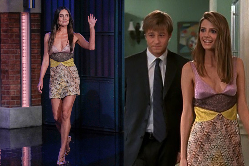 29Secrets's tweet photo. Comedian Mary Beth Barone paid tribute to one of The O.C.'s most memorable fashion moments by wearing the metallic Missoni dress Mischa Barton made famous as Marissa Cooper in 2003:

https://t.co/XBKWfA5hP8 https://t.co/V7a2lmVvuY