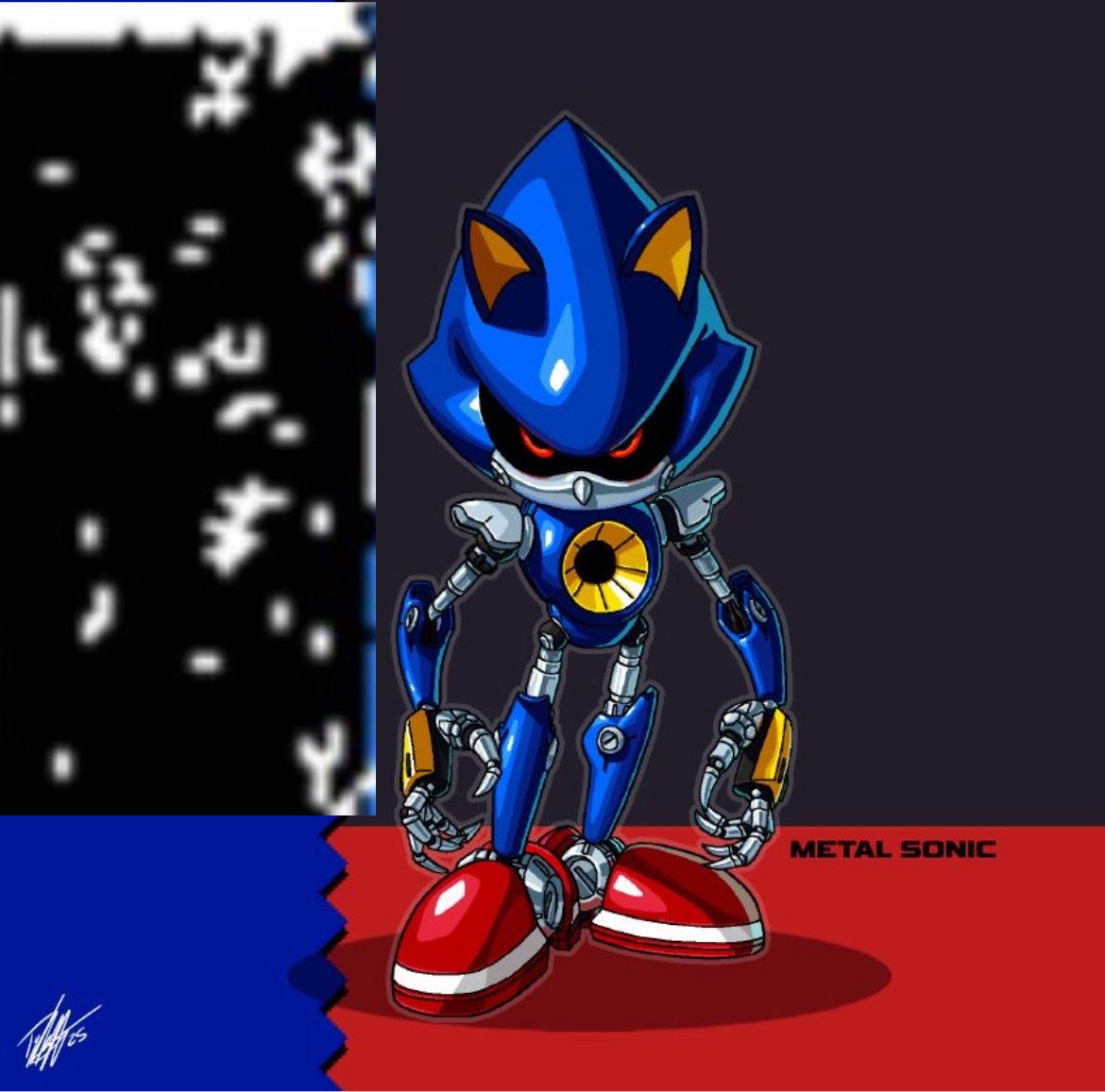 loco2099's tweet photo. @Jorge_Most @Jorge_Most que opinas de que quizás metal sonic sea parte de la colaboración? En los posters que se filtraron se puede percibir una silueta como la suya! Hasta la cara se le parece mira https://t.co/oA5iMU4UTW