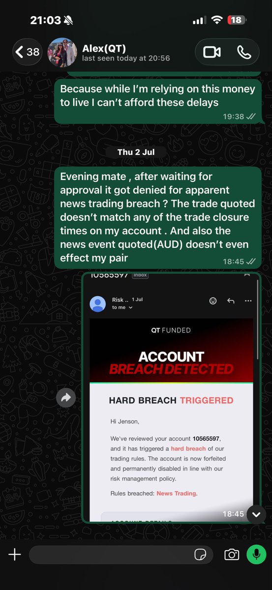 _jb33's tweet photo. @QtFunded after on going battles with tickets from over a month ago! And multiple issues across multiple accounts . 

I’ve now been removed from all support channels! And can not speak on any of them?

THIS IS THE QT SERVICE !

@propfirmeye @propfirmexposee @PropFirmMatch https://t.co/buoJJpgMYJ