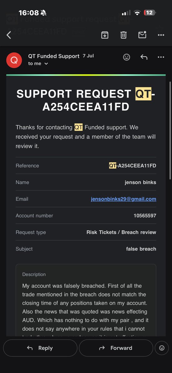 _jb33's tweet photo. @QtFunded after on going battles with tickets from over a month ago! And multiple issues across multiple accounts . 

I’ve now been removed from all support channels! And can not speak on any of them?

THIS IS THE QT SERVICE !

@propfirmeye @propfirmexposee @PropFirmMatch https://t.co/buoJJpgMYJ