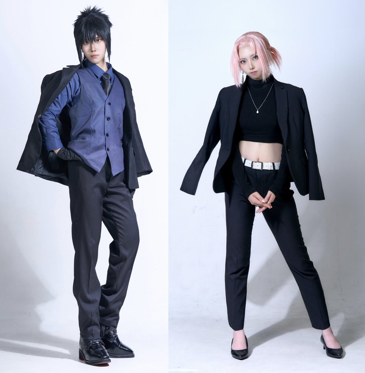 cosakchai's tweet photo. 【NARUTO・cosplay】

　　　Sasuke × Sakura
                         ーRebel Formalー

p．@Shinkai_Reigen https://t.co/Elq26xxuO5