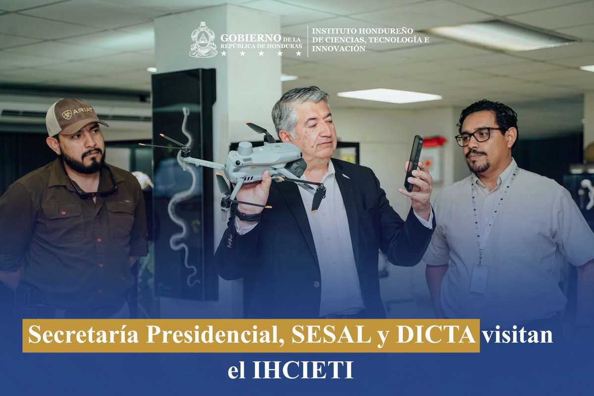 IHCIETI's tweet photo. 🔬🇭🇳 El IHCIETI recibió la visita del Ministro de la Presidencia, Juan Carlos Mejía; del Dr. José Miguel Castillo, Viceministro de Redes Integradas de Servicios de Salud de la @saludgobhn; y del Ing. José Virgilio García, Director Ejecutivo de DICTA. https://t.co/30TUoiAWIG