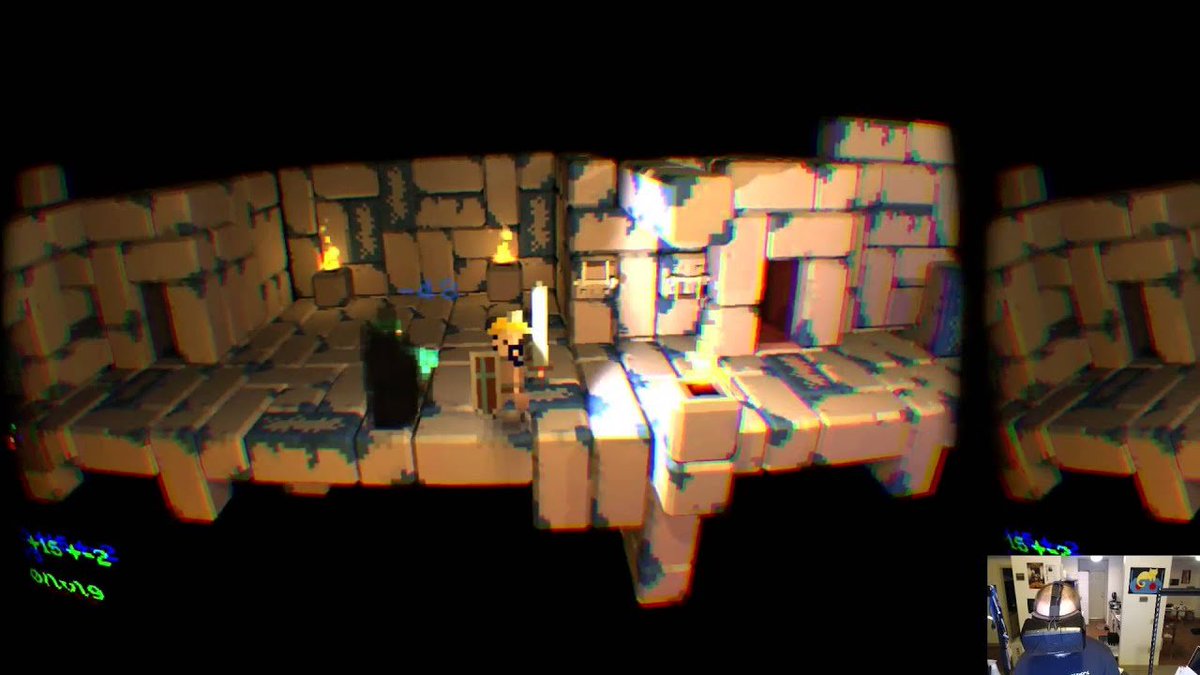 Mr_Ruu's tweet photo. @SadlyItsBradley Really makes me wish more developers understood that not every vr/ar game has to be first person and use motion controls. Legend of Dungeon had a vr mode a little like this, and it was fun to see the game in 3D in front of you. https://t.co/mPy48D2Dvt