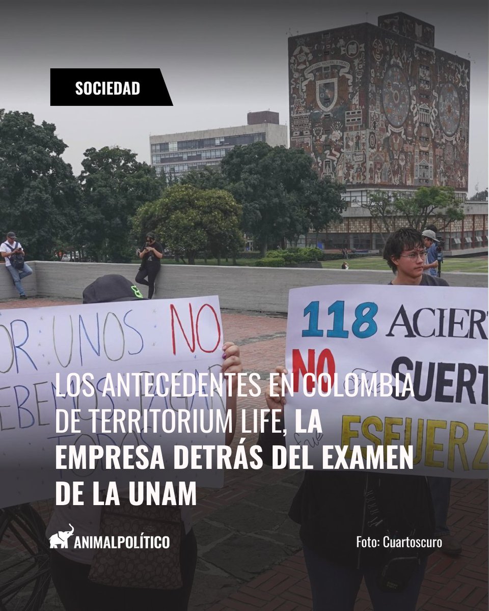 Pajaropolitico's tweet photo. ⭕ Las fallas en el examen de la UNAM expusieron a Territorium Life. La empresa presumía seguridad "de clase mundial" y contratos millonarios con el INE y la UNAM, pero arrastra sanciones y denuncias en Colombia. 

🖊️ Con información de @frasuaesquerra 

🔗Lee la nota completa aquí: https://t.co/UOC7Z6tELk

#UNAM #TerritoriumLife #Educacion