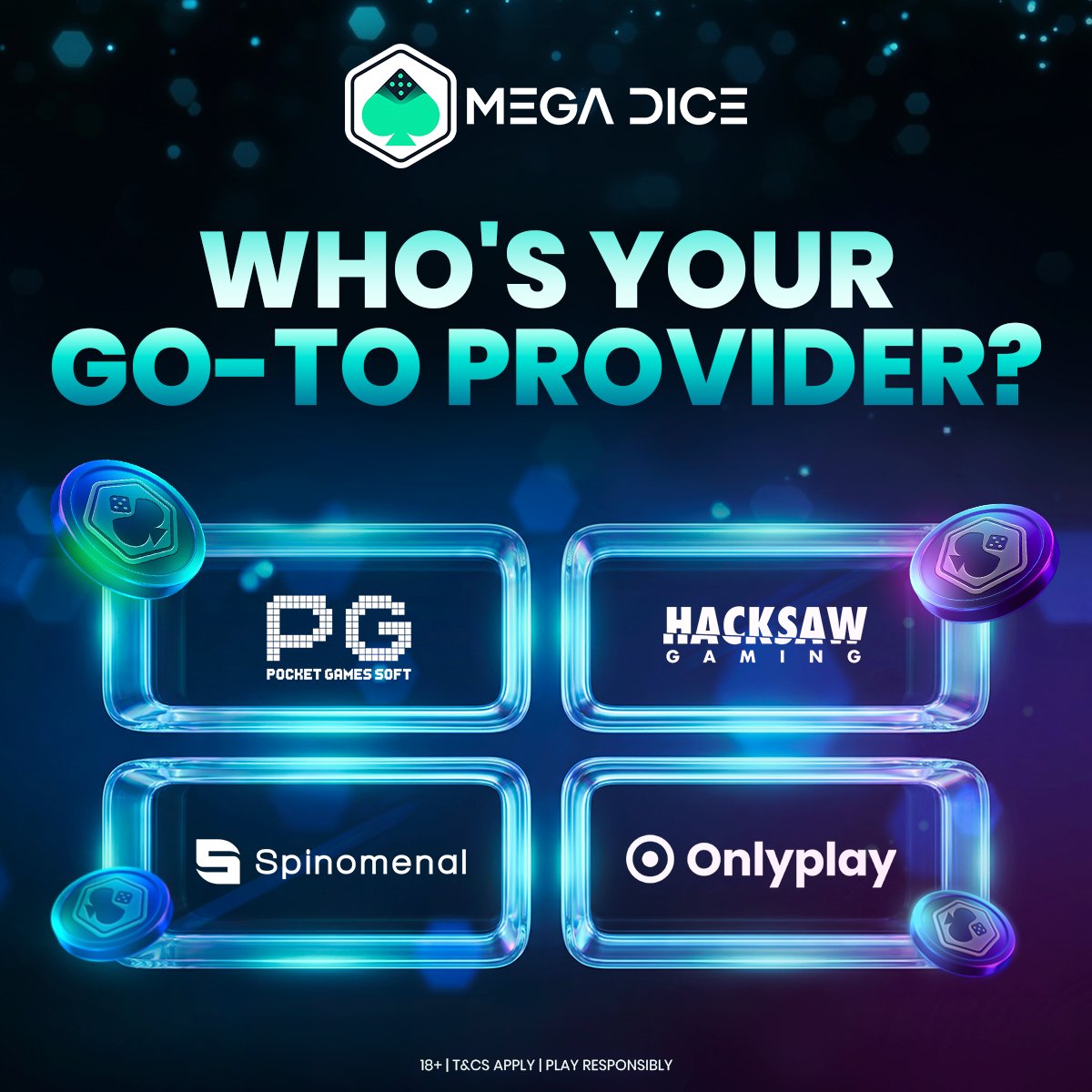 MegadiceX's tweet photo. If you had to pick only 1 provider forever, who are you rolling with? 🎮 https://t.co/Y2mQth0sKW
