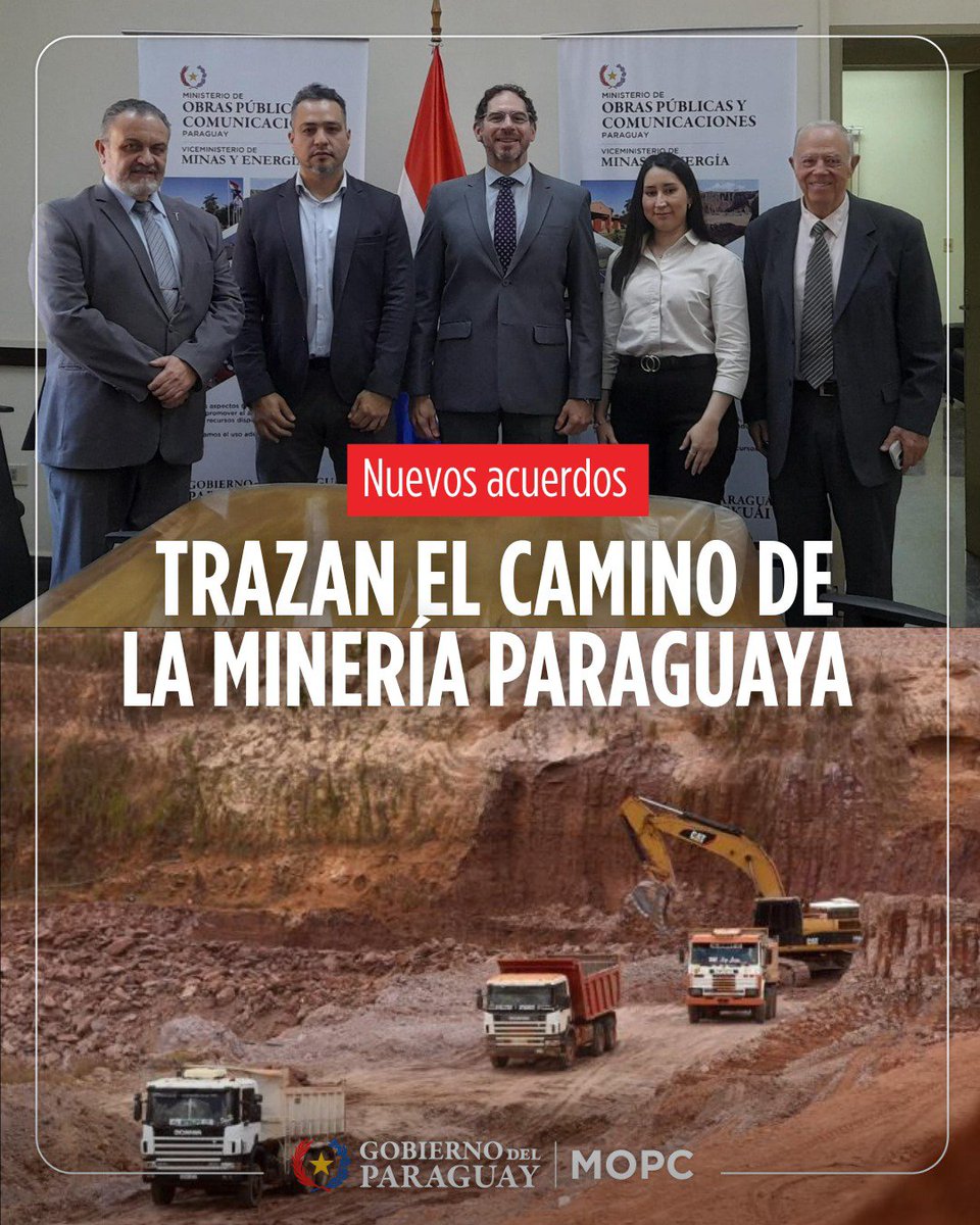 mopcparaguay's tweet photo. ⛏️ ¡Paraguay impulsa el desarrollo minero! 

✅ A través del @ViceMinas avanzamos en el nuevo Código y la primera Política Nacional de Minería para atraer inversiones, empleo y crecimiento sostenible. 🇵🇾

🔗Más detalles en:  https://t.co/brSoBg61UI https://t.co/6JU41K3N8D