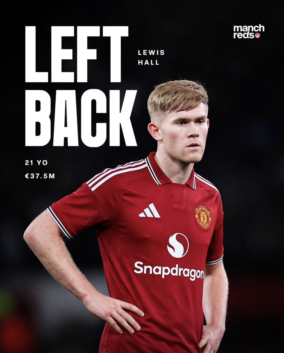 UtdForever7's tweet photo. 🚨NEW: If Manchester United go all in on a left-back this summer… my feeling is that they will make an APPROACH to Lewis Hall. #MUFC [@JacobsBen, @UnitedStandMUFC] https://t.co/MfTSUtbTpQ