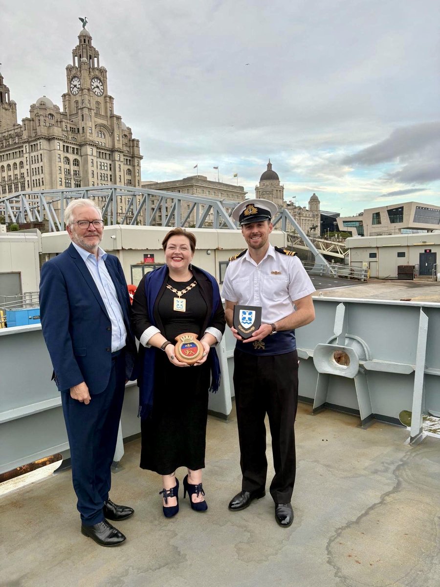 HMS_MERSEY's tweet photo. A fantastic evening yesterday alongside the River Mersey in Liverpool, welcoming friends, families, affiliates, maritime partners and support organisations. We updated them on our activities over the last 16 months and thanked them for their support. 🙏 @wearepower_net @HMSEagletRNR @lpoolcouncil @seftoncouncil