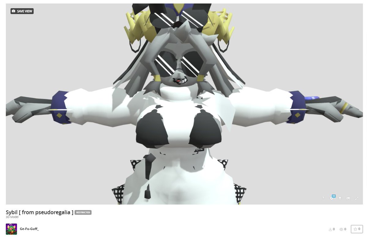 tacoya_dragon's tweet photo. The Sybil model has been uploaded to Sketchfab🍔

#sybil #pseudoregalia #3dmodel https://t.co/LMIffe1jxS