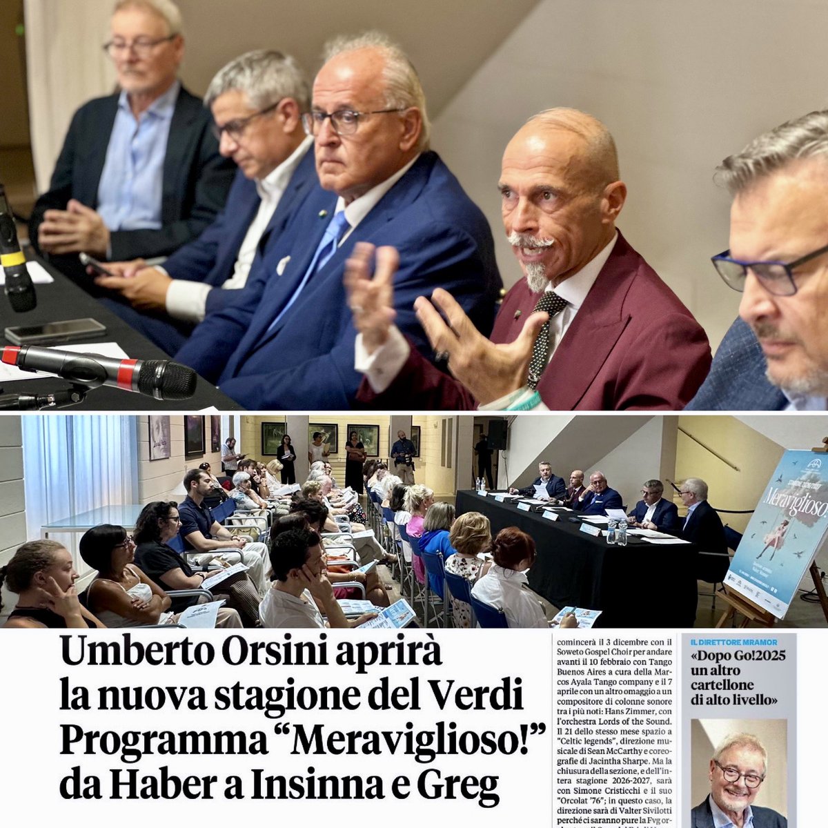 OretiFabrizio's tweet photo. 🥳 ‼️A VOI LA “MERAVIGLIOSA” STAGIONE 2026 - 2027 DEL TEATRO VERDI DI #GORIZIA‼️
@il_piccolo @TgrRaiFVG @iMagazineTwit @diariodigorizia @Ansa_Fvg @IlFriuli @ilgoriziano @Gorizia_News @Telefriuli1 @Telequattro @euroregionenews @puntozerofm @primorskiD @Noviglas https://t.co/QBfbtEi4AE