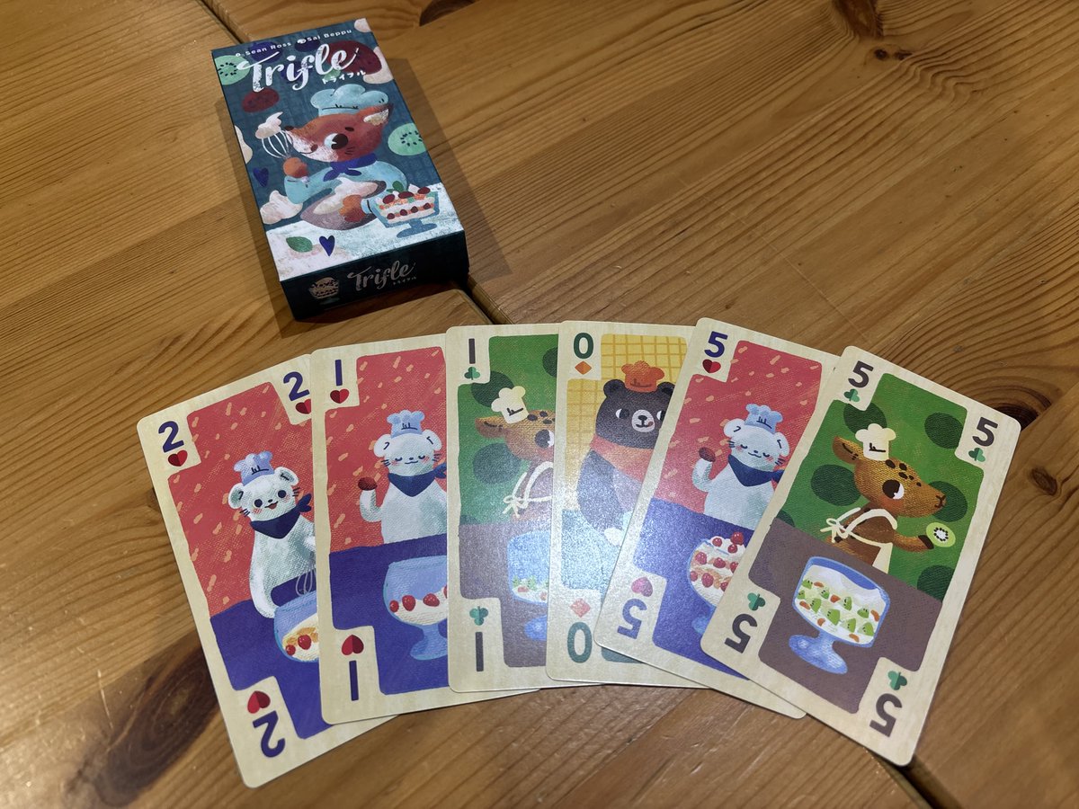board_ao's tweet photo. 短時間でテンポよくプレイできて大満足の回。

・キングダムクロッシング
・トライフル
・チキンvsホットドッグ
・ゴットファイブ https://t.co/ROKUyKp6rX