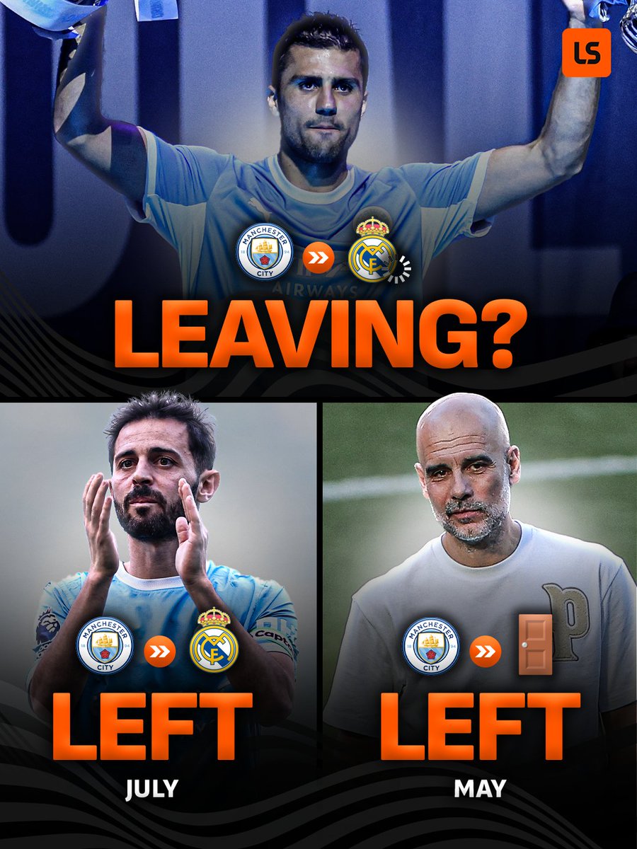 livescore's tweet photo. Man City could genuinely lose Rodri, Bernardo and Pep in the same transfer window 💀 https://t.co/Sw92aLIqWR