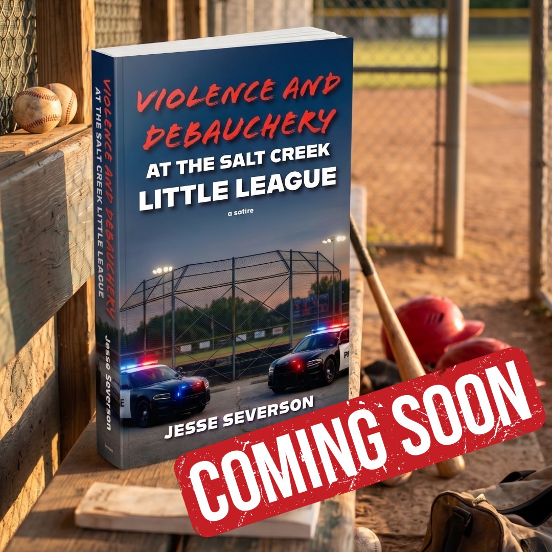 Jesse_Severson's tweet photo. Violence and Debauchery at the Salt Creek Little League is an irreverent (and inappropriate) satire and the first pure comedy that I've written. And it's a doozy.

I'm hoping to fully release it in the next week or so. Stay tuned! https://t.co/XL0Glv7piE