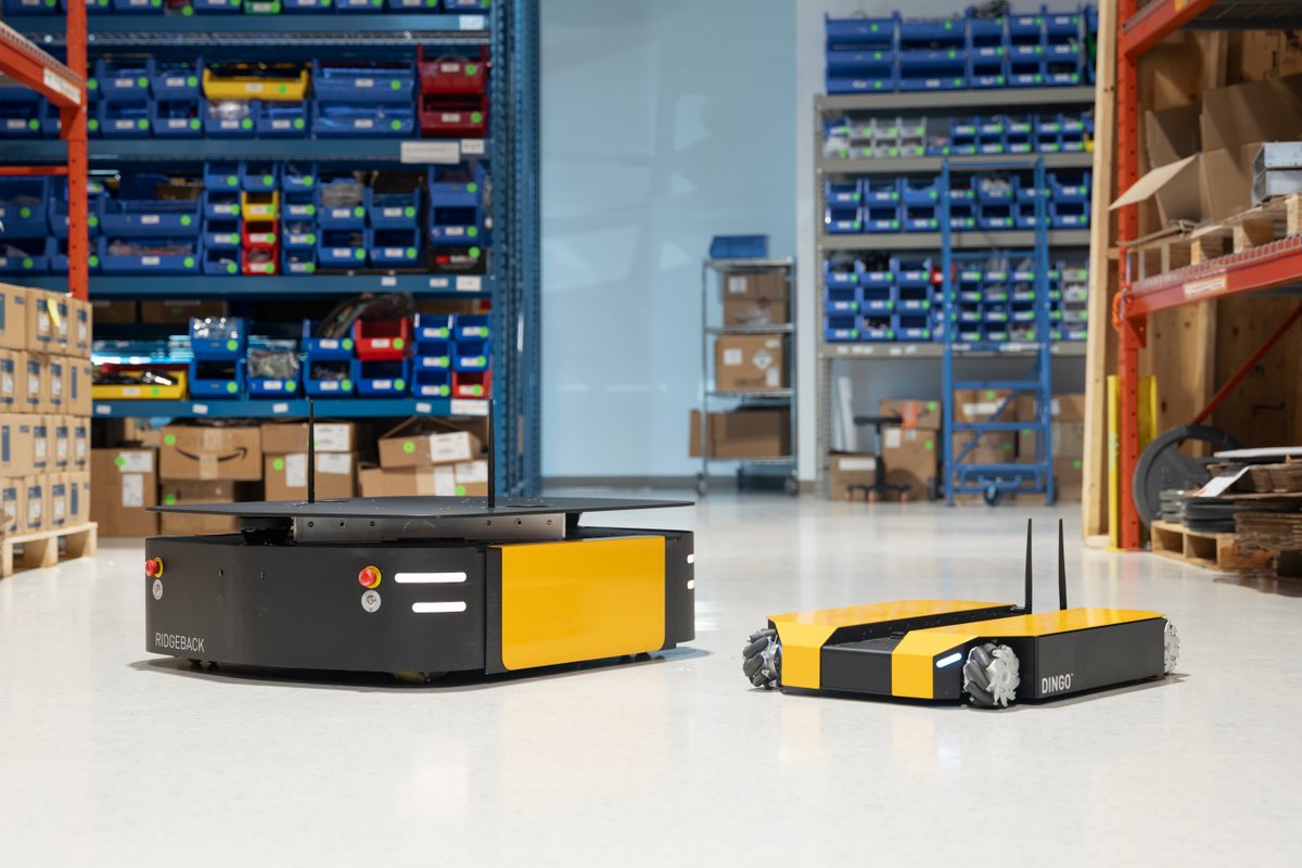 clearpathrobots's tweet photo. 👏 And now for our indoor mobile robot platforms!

Advancing robotics research or building mobile manipulation applications? Ridgeback (left) and Dingo (right) offer a flexible foundation for integrating sensors and manipulators. 👉 https://t.co/JmvZImPnUU https://t.co/pIssLIT2E5