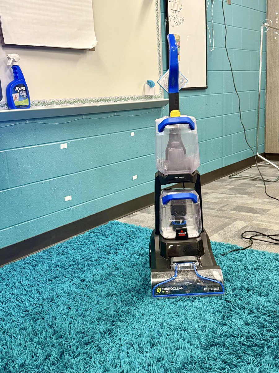 MsLTeaches5's tweet photo. @BISSELLclean Ty for creating a product that helps keep my rug clean! I brought my carpet cleaner to school to refresh my rug. It looks GREAT! There are now 3 other teachers using it! I keep hearing “this works great! Look at this!” Being yelled in the hallway. 💜 https://t.co/9zTdxEsBaD