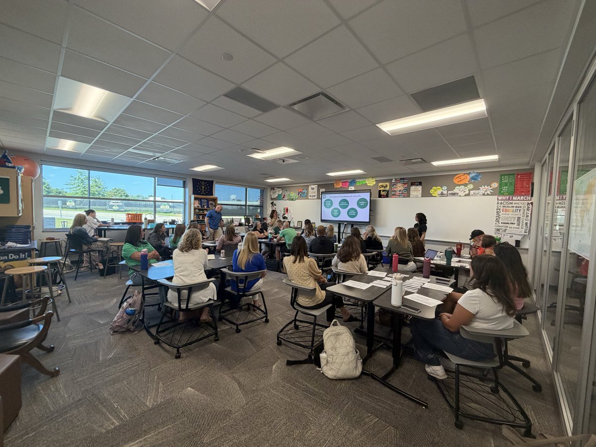 ShamrockSupt's tweet photo. Leadership Summit: 175 teacher leaders giving up a summer day to learn, grow, strengthen their teams, & sharpen their leadership of the PLC process.
The greatest impact on student learning is when educators work together, believing they are the difference.
#GoShamrocks #atplc https://t.co/9IBaJIN3ef