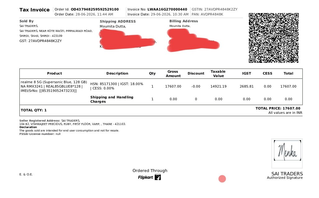 PramitAzula's tweet photo. Kindly help @Flipkart
Sold a fake @realmeIndia phone and they are not taking any accountability @jagograhakjago 
Please guide how to proceed with legal proceedings https://t.co/VAwSmkFNIp