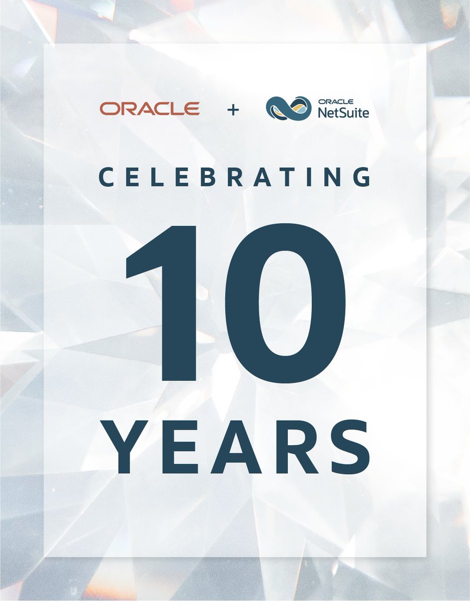 crystalm1313's tweet photo. Ten years ago, @NetSuite became part of Oracle. Over the past decade, NetSuite has grown to serve more than 44,000 businesses, brought Oracle-powered technology to customers, and laid the foundation for NetSuite Next. 
https://t.co/0mnGmPwi8R https://t.co/apqhmWslJG
