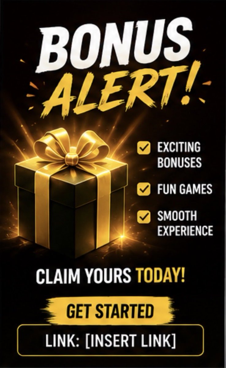 SiddarthShhe's tweet photo. Bonus Alert 🎁

Why play without extra rewards?

✅ Exciting bonuses
✅ Fun games
✅ Smooth experience

Claim yours today.

🔗 Get started: https://t.co/Cfm5jSrDiV

#Bonus #Gaming https://t.co/W25sp6egwP