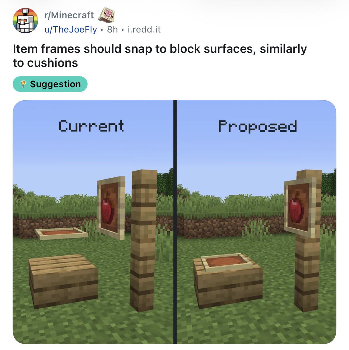 itiswattles's tweet photo. we need it NOW @Minecraft please 🗣️🗣️🗣️ https://t.co/ebR2XSLmIT