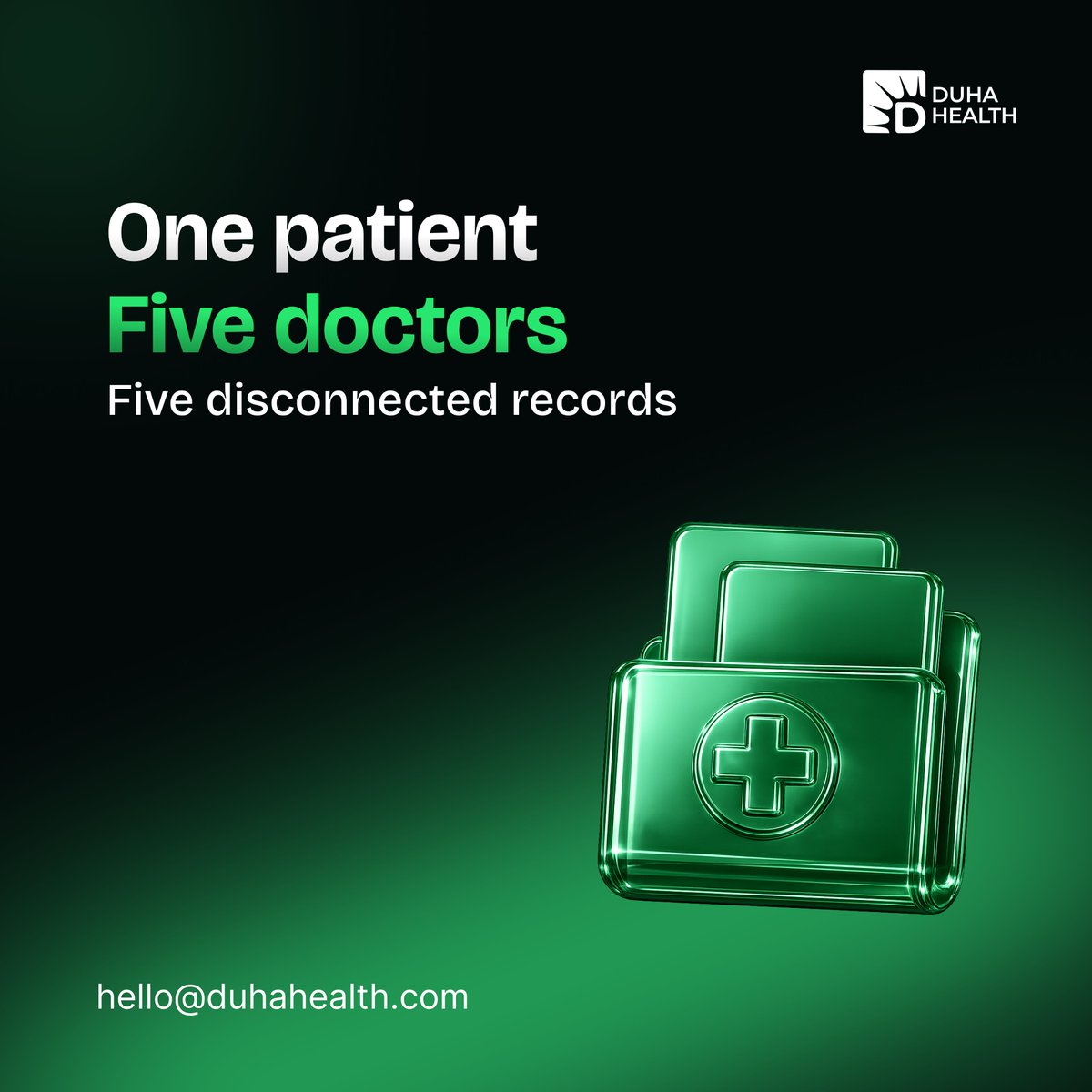 DuhaHealth's tweet photo. Most patients in Bangladesh carry their medical history across clinics in plastic bags and memory. Every gap is a risk.

We think there's a better way, where the record is one continuous story, wherever care happens.

#duharx #duhahealth #patientrecords #HealthcareReimagined https://t.co/VvuqRIficx