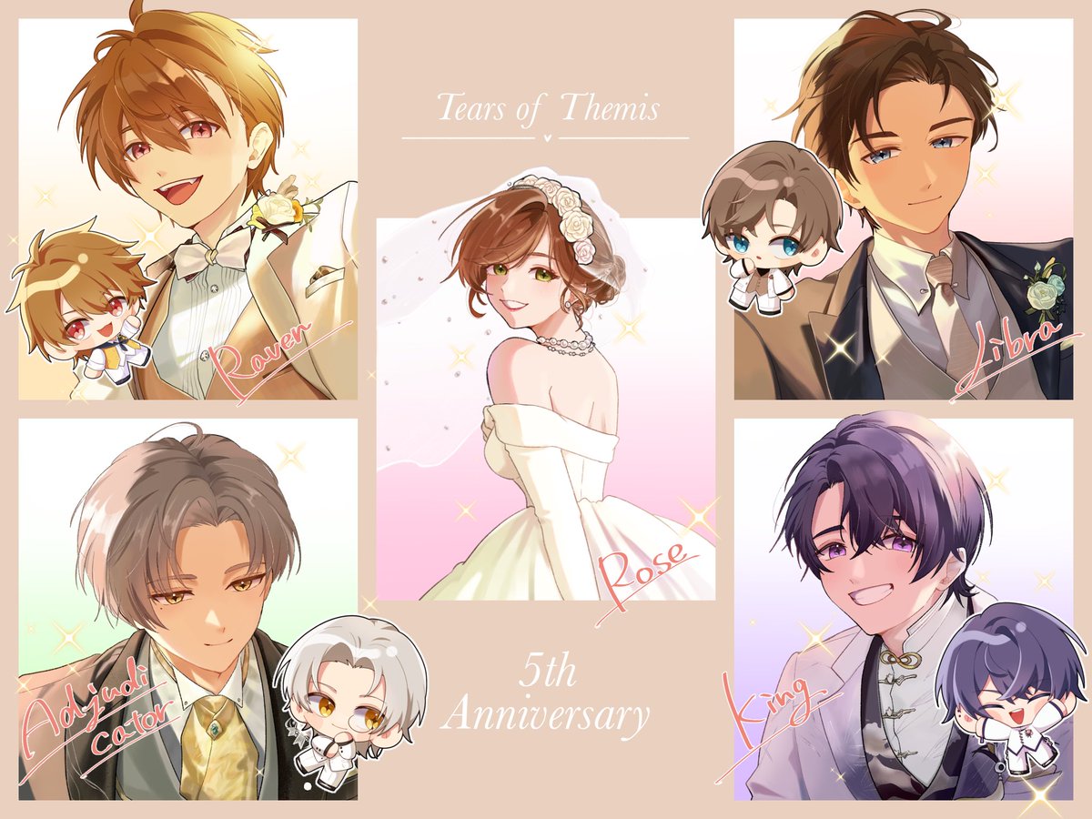 rate_sab_latte's tweet photo. 5周年おめでとうございます💛❤️💚💜
#未定事件簿
#未定事件簿五周年 https://t.co/WcCovsryYW