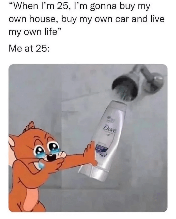 moneycashz0ne's tweet photo. Be honest... how close is this meme to your life right now? ๐๐
#Relatable #Adulting #FunnyMemes #LifeGoals #MillennialHumor #GenZ #Mood #TwitterMemes https://t.co/h3jpVf5kww