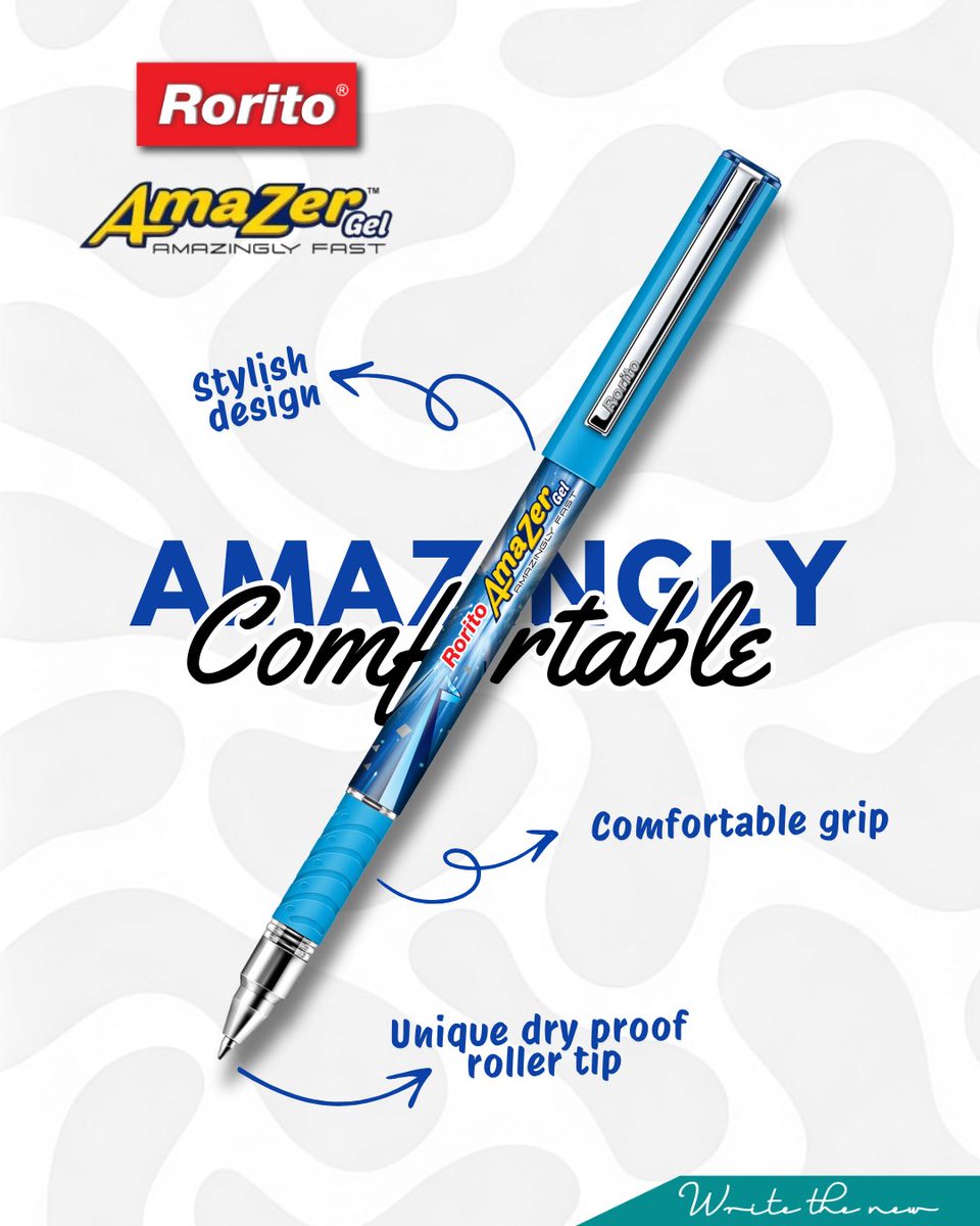 RoritoWorld's tweet photo. Smooth writing meets stylish comfort.

Get yours today - https://t.co/B0ZrUzTX5o

#Rorito #WriteTheNew #AmazerGel #GelPen #SmoothWriting #SchoolEssentials #Stationery #ComfortableGrip #StudentLife #Handwriting https://t.co/c7Jml3P8g5