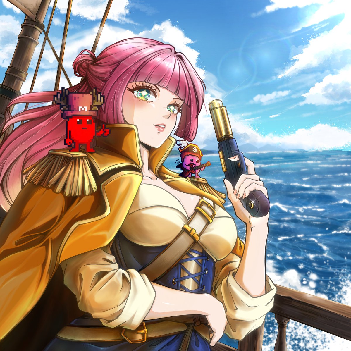 offline3hearts's tweet photo. new friends 🤍

we're collabing with @Memeland and i couldn't be more excited. drew this one just to celebrate  ｡°･ ･°｡ 

she brought two little friends aboard for the journey too ~ ahhoooy! https://t.co/bcfDZMker9
