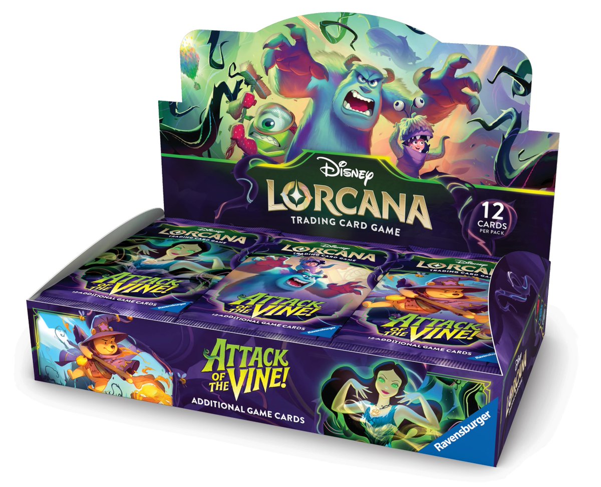 DropDexAlerts's tweet photo. 🟢 Available again: Disney Lorcana TCG—Attack of the Vine! Booster Pack Display.
📦 24 packs
🃏 12 cards per pack
✨ 288 cards total
https://t.co/ljZfjmgO5F
#DisneyLorcana #AttackOfTheVine #DropDex https://t.co/dvQ6g7Idd2