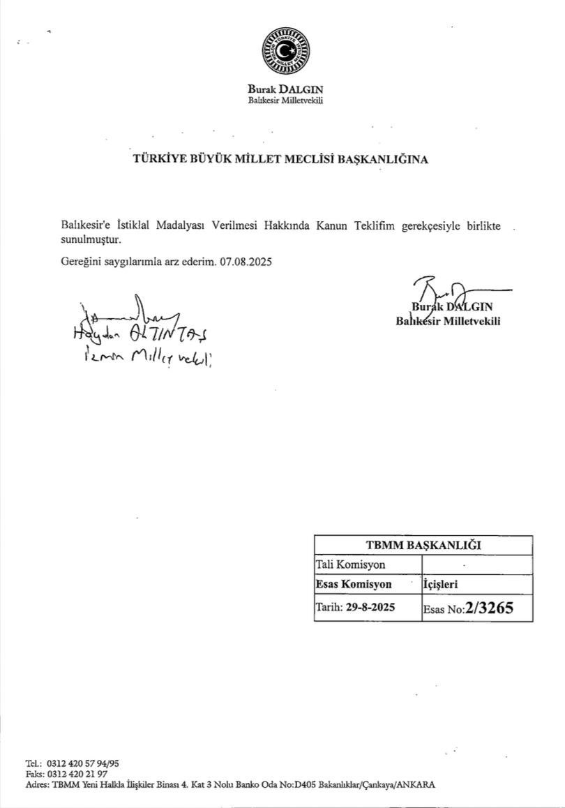 bdalgin's tweet photo. İnebolu’ya İstiklâl Madalyası verilmesi hayırlı olsun

Bu vesileyle, Kuva-yı Milliye’nin başkenti Balıkesir’e İstiklâl Madalyası verilmesi konusundaki kanun teklifimi hatırlatıyor, çağrımı yineliyorum @TBMMresmi 

Tüm İstiklâl Harbi kahramanlarımızı saygı ve rahmetle anıyorum https://t.co/szvO3kTC5d