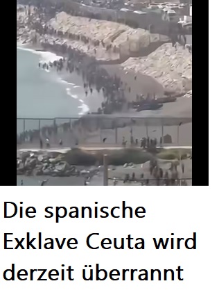 brehms1971's tweet photo. Alice #Weidel (#AfD💙): "Die spanische Exklave #Ceuta wird derzeit überrannt: Bereits mehr als 1.500 Migranten, vorwiegend aus #Marokko und #Algerien, gelangten in kürzester Zeit in die EU. Ihr Ziel dürfte mutmaßlich #Deutschland🇩🇪sein."
Mehr dazu &amp; Video: https://t.co/Xch08dyQvY https://t.co/NuECktRTkc