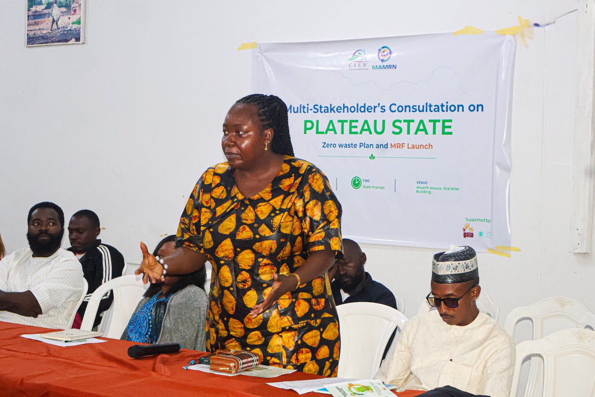 _CFEW's tweet photo. Highlights from the Multi-Stakeholder Consultation on Plateau State's Zero Waste Plan and Material Recovery Facility (MRF) Launch. 🌿

#MAMRNProject #MethaneReduction #AfricaForZeroWaste #ClimateAction #TeamCFEW https://t.co/35WnWaBmQs