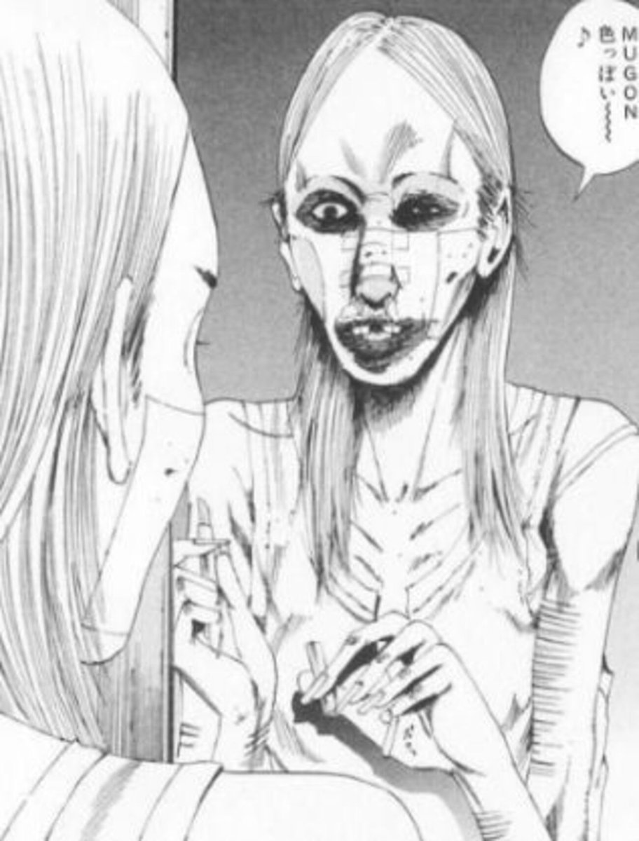 tmp_WhitePanda's tweet photo. ウシジマくんの薬中ガリガリ女と同じフォルムしてる https://t.co/vBedQuoZ17