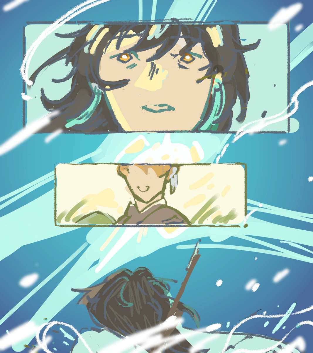kehmuu's tweet photo. "what have i done... this isnt what i wanted to happen"

oh? who is that you guys... i wonder if they have something to do with kem lore... hehe... WHAT DID SHE DOO

⋆˚꩜｡ #genshinoc #yumetwt https://t.co/59iEZmxrAB